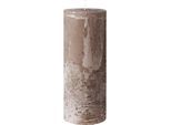 IB Laursen Rustikale Stumpenkerze mit Textur, Höhe 25, Ø 9.6 cm, leinen