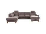 Sit & More Wohnlandschaft , Taupe , Textil , Buche , massiv , Ottomane links, U-Form , 309x213 cm , Fsc, Goldenes M, Made in EU, DGM-Klimapakt , Rücken echt, Armteil rechts , Wohnzimmer, Sofas & Couches, Wohnlandschaften, Wohnlandschaften in U-Form