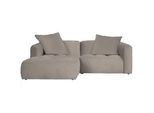 Stylife Ecksofa , Hellgrau , Textil , Ottomane links, L-Form , 240x173 cm , Stoffauswahl, seitenverkehrt erhältlich, Hocker erhältlich, Rücken echt, Armteil links, Armteil rechts , Wohnzimmer, Sofas & Couches, Wohnlandschaften, Ecksofas