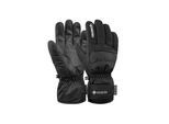 Skihandschuhe REUSCH "Snow Ranger GORE-TEX", Damen, Gr. 10.5, schwarz-weiß (schwarz, weiß), 84% Polyester, 15% Lederimitat, 1% Elasthan, mehrfarbig, Handschuhe, mit dauerhaftem Wetterschutz