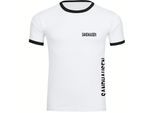 multifanshop Kontrast T-Shirt - Sandhausen - Brust & Seite - Druck schwarz - Männer