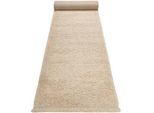 Wecon Home Hochflorteppich , Beige , Textil , Uni , rechteckig , 80x400 cm , Textiles Vertrauen - Oeko-Tex® , für Fußbodenheizung geeignet, in verschiedenen Größen erhältlich, pflegeleicht , Teppiche und Böden, Teppiche, Hochflorteppiche & Shaggys