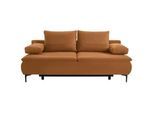 Novel Boxspringsofa , Rostfarben , Textil , Füllung: Schaumstoff,Schaumstoff , 204x93x100 cm , Made in Eu , Stoffauswahl, Liegefunktion, Schlafen auf Sitzhöhe, Rücken echt , Wohnzimmer, Sofas & Couches, Sofas, Textilsofas