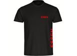 multifanshop Kinder T-Shirt - Essen - Brust & Seite - Druck rot - Kind