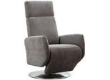Sit & More Drehstuhl , Dunkelbraun , Textil , Drehteller , 71x110x82 cm , Goldenes M, Made in EU, DGM-Klimapakt , Sitzfläche 360° drehbar, gepolsterte Armlehnen , Büromöbel, Bürostühle, Drehstühle