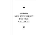 queence Acrylglasbild »Spruch«, Herz-Herzbilder-Schwarz-Weiss-Herzen-Sprüche & Texte-Sprüche, Fine Art-Print in Galeriequalität