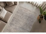Teppich OBSESSION "My Bella 236", grau, B:240cm H:13mm L:300cm, Polyester, Teppiche, Teppich, modernes geometrisches Design, Hoch-Tief Effekt, mit Fransen