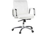 Mid.you Drehstuhl , Creme , Leder , Kombination Echtleder/Lederlook , Nappaleder, Rindleder , Drehkreuz , 60x109x48 cm , Sitzfläche 360° drehbar , Büromöbel, Bürostühle, Chefsessel