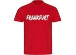 multifanshop Herren T-Shirt - Frankfurt - Textmarker - Druck weiß - Männer