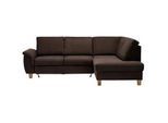 Cantus Ecksofa , Braun , Textil , Eiche , Uni , Ottomane rechts, L-Form , 253x185 cm , Stoffauswahl, seitenverkehrt erhältlich, Schlafen auf Sitzhöhe, Hocker erhältlich, Rücken echt , Wohnzimmer, Sofas & Couches, Wohnlandschaften, Ecksofas mit Schlaffunktion