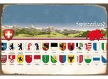 queence Metallbild »Kanton«, Schweiz-Berge & Alpenbilder, Schweiz, Stahlschild, Blechschild