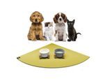 SANOZOO ® - Napfunterlage Eckrund - Öko-Tex und Made in Germany gelbgrün 80 cm, 80 cm