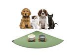 SANOZOO ® - Napfunterlage Eckrund - Öko-Tex und Made in Germany blassgrün 80 cm, 80 cm