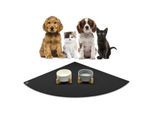 SANOZOO ® - Napfunterlage Eckrund - Öko-Tex und Made in Germany schwarz 60 cm, 60 cm