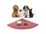 SANOZOO ® - Napfunterlage Eckrund - Öko-Tex und Made in Germany rot 60 cm, 60 cm