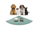 SANOZOO ® - Napfunterlage Eckrund - Öko-Tex und Made in Germany petrol 80 cm, 80 cm
