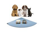 SANOZOO ® - Napfunterlage Eckrund - Öko-Tex und Made in Germany hellblau 60 cm, 60 cm