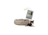 Rohrschneider ® Hundekissen inkl. Gratis-Beigabe, Kuschelhöhle "Denver" taupe S