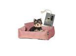 Rohrschneider ® Hundebett inkl. Gratis-Beigabe, Kuschelsofa altrosa S