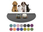 SANOZOO ® - Napfunterlage Halbrund - Öko-Tex und Made in Germany grau 40 cm, 80 cm