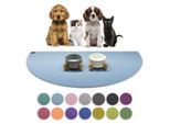 SANOZOO ® - Napfunterlage Halbrund - Öko-Tex und Made in Germany hellblau 40 cm, 80 cm