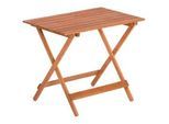 Gardenson Gartenklapptisch , Naturfarben , Holz , Eukalyptusholz , massiv , rechteckig , eckig, X-Form , 90x72x60 cm , FSC Mix , klappbar, platzsparend , Holzmöbel, Holztische, Klapptische Holz