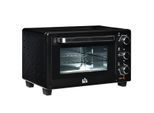 Minibackofen 21L einstellbare Temperatur Ofen 3 Kochmodi Schwarz+Silber