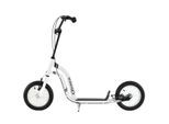 Kinderroller Scooter Tretroller Cityroller Kinder Roller Kickboard mit Luftreifen 12 Zoll Weiß 120 x 58 x 80-85 cm