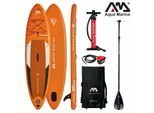 Aqua Marina All-Around SUP Board 330x81cm Reißverschlussrucksack Double Action-Pumpe LIQUID AIR Paddel Einschub-Mittelfinne Sicherheitsleine Orange