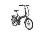 E-Bike F820, Faltrad mit 6 Gang Kettenschaltung, Anthrazit