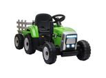 Elektrischer Traktor Kinder Aufsitztraktor mit MP3 Funktion, 3-6KM/H Grün