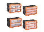 monzana® Kleinteileorganizer Komplett-Set 72 Fächer