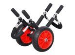 Surfwagen Surfboard Transportwagen klappbar gepolstert PU-Reifen Alu Silber bis 45 kg L60 x B50 x H38,5 cm