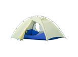 Camping Zelt 2 Personen Zelt Kuppelzelt PU3000mm einfache Einrichtung für Trekking Festival leicht Aluminium Nylon Cremeweiß 230 x 140 x 110 cm