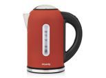 BOE54 Elektrischer Wasserkocher, programmierbar, Edelstahl, 1,7 l, Rot, 2200 W, Thermostat verstellbar 40 – 100 °C