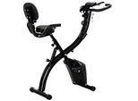 Heimtrainer X-Bike Fahrradtrainer LCD-Display klappbar Schwarz