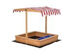 Sandkasten Sandkiste mit Dach Holz Bodenloses Design Matsch-Bereich