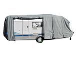 GreenYard® Wohnwagen Abdeckplane mit Reflektoren Größe M | 550 x 250 x 220 cm