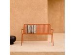 Gartenbänke Gaby 2-Sitzer aus Metall orange