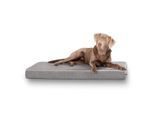 Knuffelwuff Hundematte Maui aus Velours mit 9cm Schaumstoff grau L