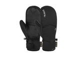 Fäustlinge REUSCH "Amira GORE-TEX Mitten", Damen, Gr. 8, silber (schwarz, silberfarben), 55% Polyester, 28% Polyamid, 10% Ziegenleder, 7% Elasthan, unifarben, Handschuhe Fäustlinge, extra warm, wasserdicht und atmungsaktiv