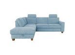 Sit & More Ecksofa , Hellblau , Textil , Buche , massiv , Ottomane links, L-Form , 236x213 cm , Fsc, Goldenes M, Made in EU, DGM-Klimapakt , Schlafen auf Sitzhöhe, Rücken echt, Armteil rechts , Wohnzimmer, Sofas & Couches, Wohnlandschaften, Ecksofas