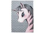 Ben'n'jen Kinderteppich , Pink , Textil , Einhorn , rechteckig , 140x200 cm , Oeko-Tex® Standard 100 , pflegeleicht , Teppiche und Böden, Teppiche, Kinderteppiche