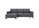 Livetastic Ecksofa , Grau , Textil , Füllung: Schaumstoff , Ottomane links, L-Form , 244x156 cm , Made in Eu , Liegefunktion , Wohnzimmer, Sofas & Couches, Wohnlandschaften, Ecksofas