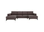 Livetastic Wohnlandschaft , Braun , Textil , Füllung: Schaumstoff , Ottomane rechts, U-Form , 339x190 cm , Made in Eu , Liegefunktion , Wohnzimmer, Sofas & Couches, Wohnlandschaften
