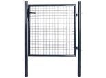 vidaXL Mesh-Gartentor Verzinkter Stahl 85,5x100 cm Grau