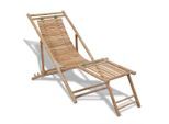 vidaXL Liegestuhl mit Fußteil Bambus