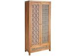 Livetastic Mehrzweckschrank , Akaziefarben , Metall , Akazie,Akazie , vollmassiv , Holz , 3 Fächer , 2 Schubladen , 90x190x42 cm , stehend , Waschküche, Mehrzweckschränke