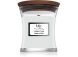 Woodwick Lavender & Cedar geurkaars met een houten lont 85 g