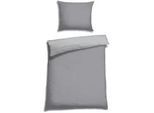 Florella Bettwäsche , Grau , Textil , Uni , 140x200 cm , Oeko-Tex® Standard 100 , pflegeleicht, atmungsaktiv, hautfreundlich, schadstoffgeprüft, edel glänzend , Heimtextilien, Bettwäsche & Leintücher, Bettwäsche, Satin-Bettwäsche
